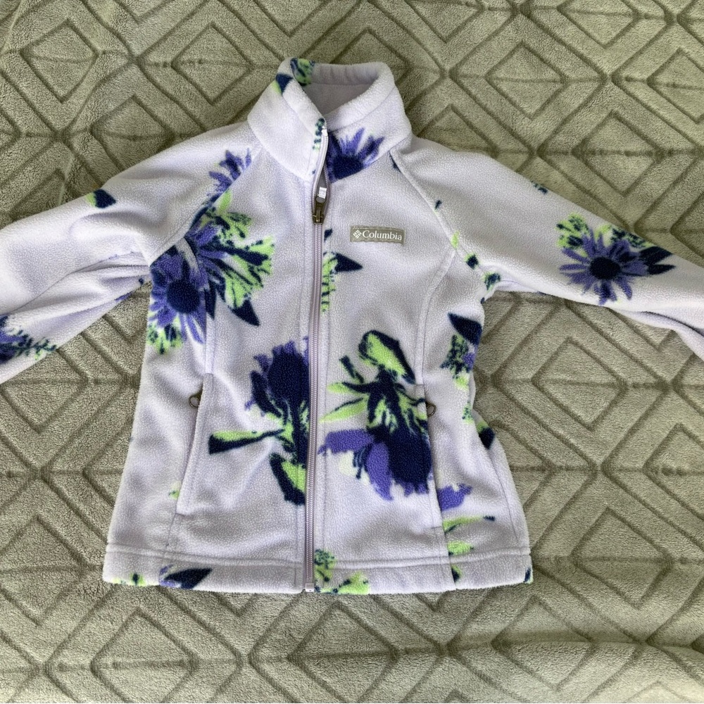 Columbia Floral Fleece Kids Jacket Size XXS (4/5)